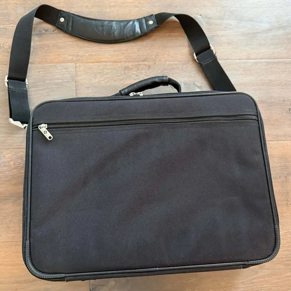 Samsonite Black Nylon Laptop Briefcase Business Travel Messenger Bag